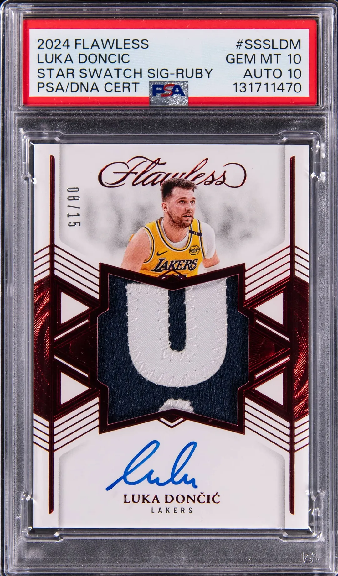 Luka Doncic 2024-25 Flawless Ruby Auto Patch Sells