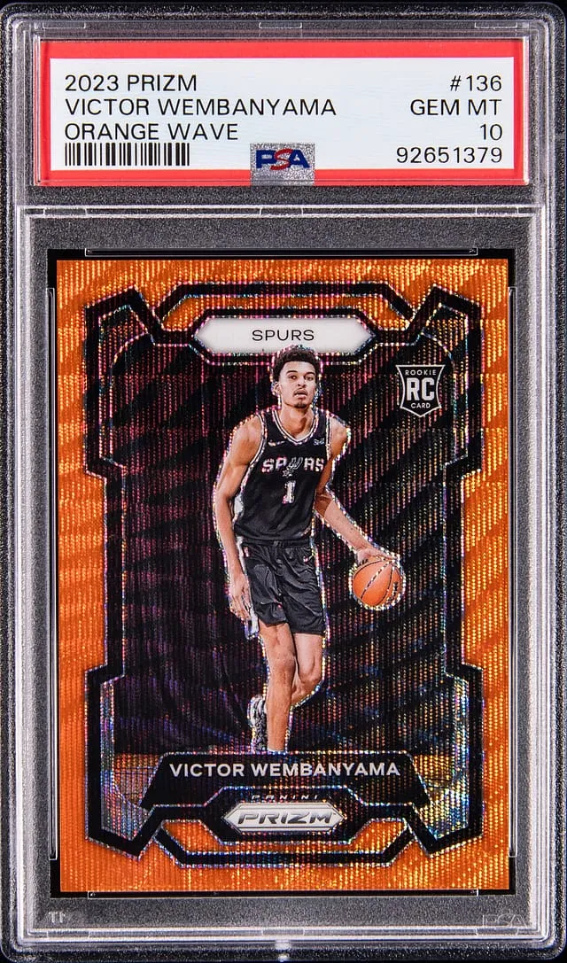 Victor Wembanyama Prizm Orange Wave PSA 10 Sale