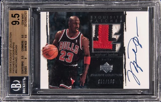 Exquisite 2003-04 Jordan Patch Auto BGS 9.5 Sells Strong