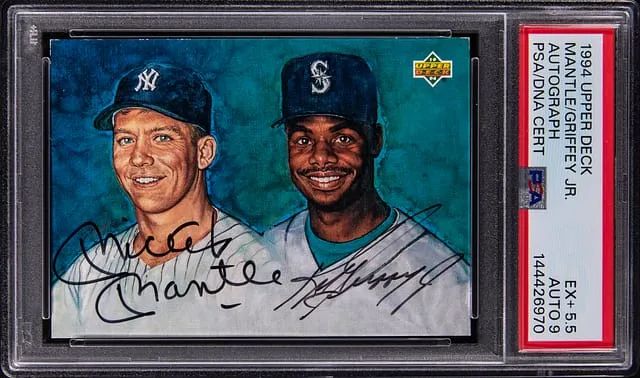 1994 Upper Deck Mantle/Griffey Dual Auto Sells for $23K