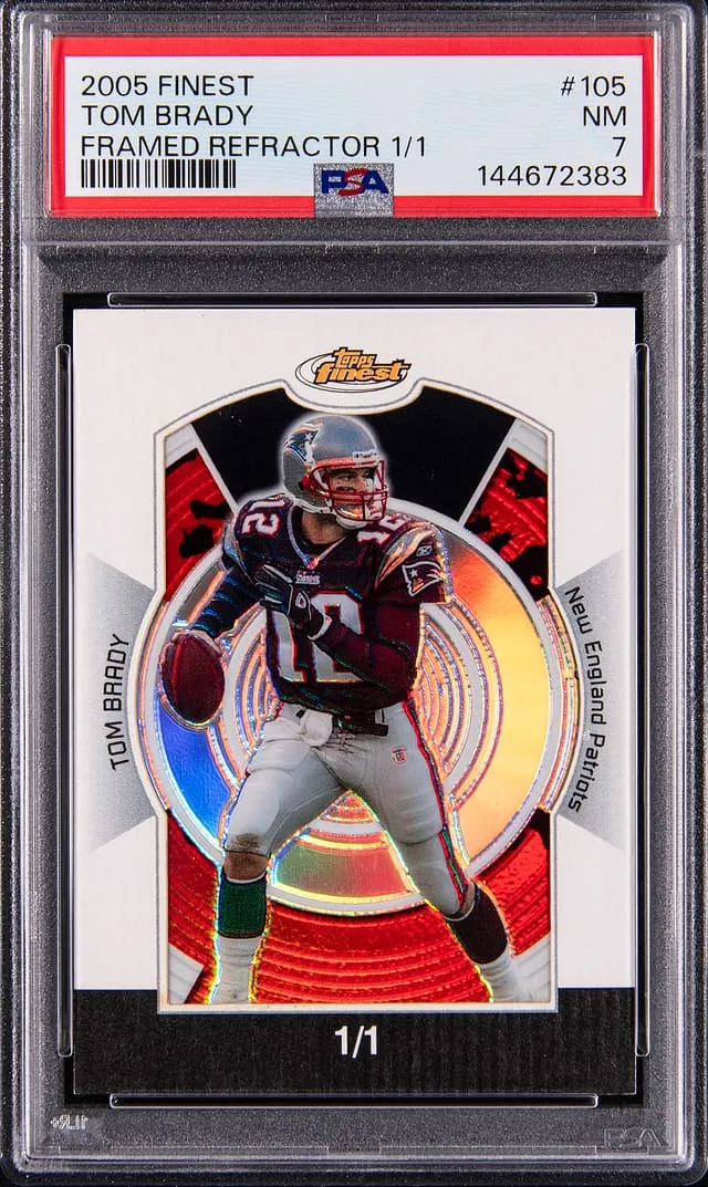 2005 Topps Finest Tom Brady 1/1 sells for $64K