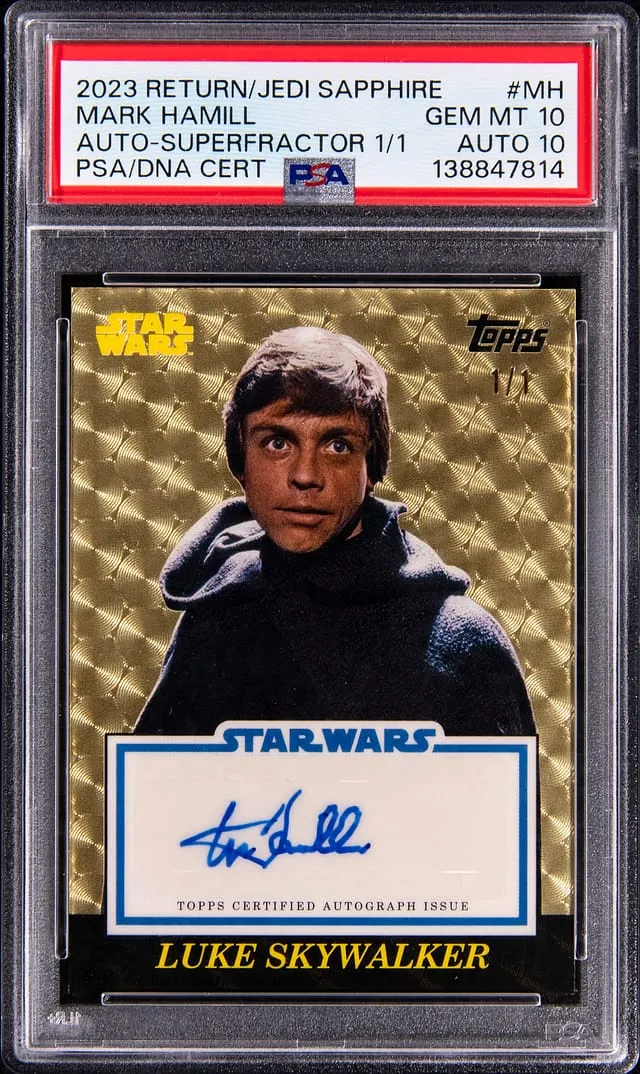 Mark Hamill 2023 ROTJ Sapphire SuperFractor Sale
