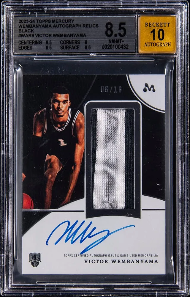 Victor Wembanyama Topps Mercury Auto Patch /10 Sale