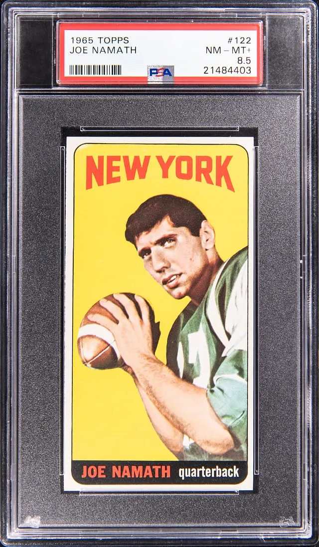 1965 Topps Joe Namath Rookie PSA 8.5 sells for $173K