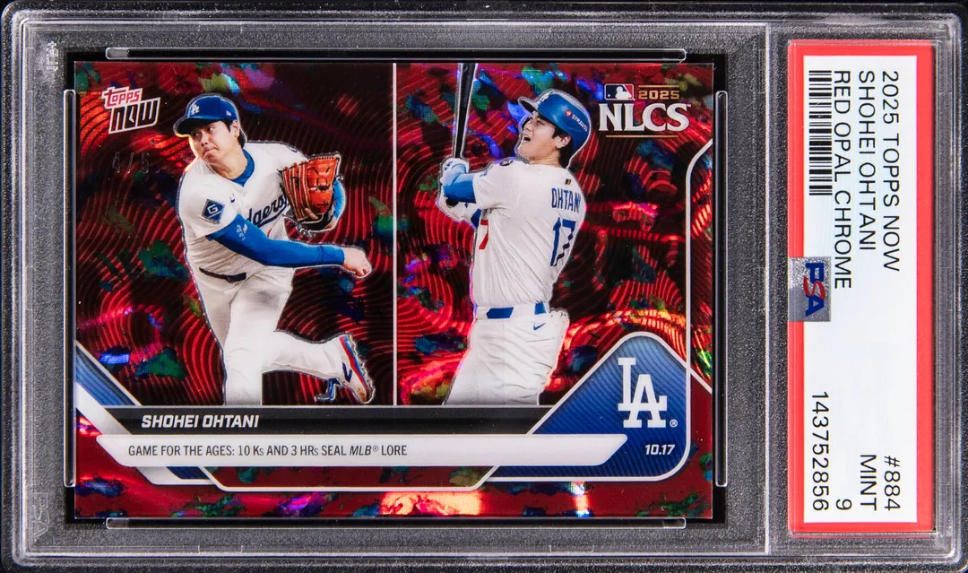 2025 Topps Now Red Opal Ohtani /5 PSA 9 Sells for $13K