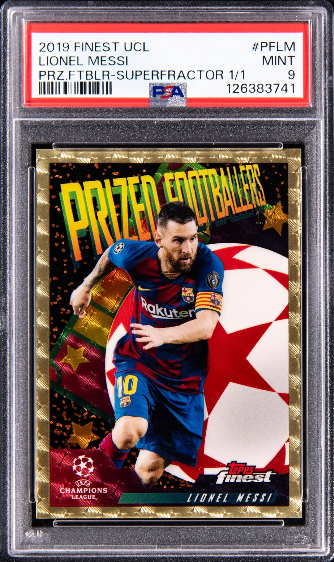 Messi 2019-20 Finest UCL SuperFractor 1/1 Sale