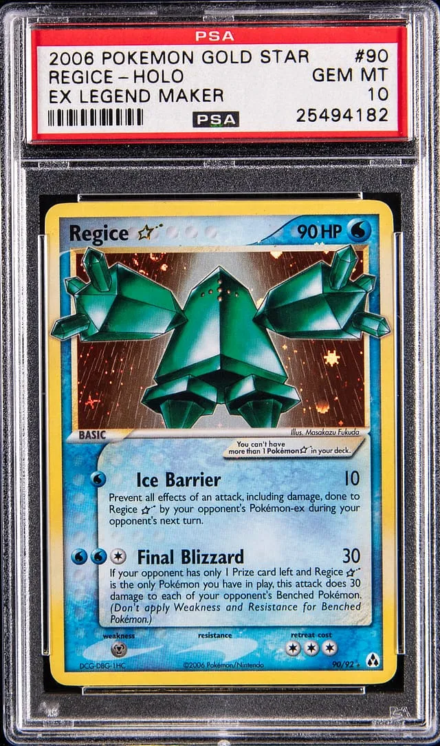 2006 EX Legend Maker Gold Star Regice PSA 10 Sale