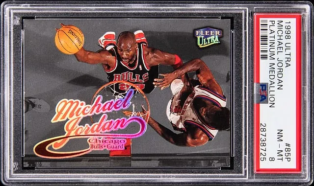 1998-99 Ultra Platinum Medallion Jordan PSA 8 Sale