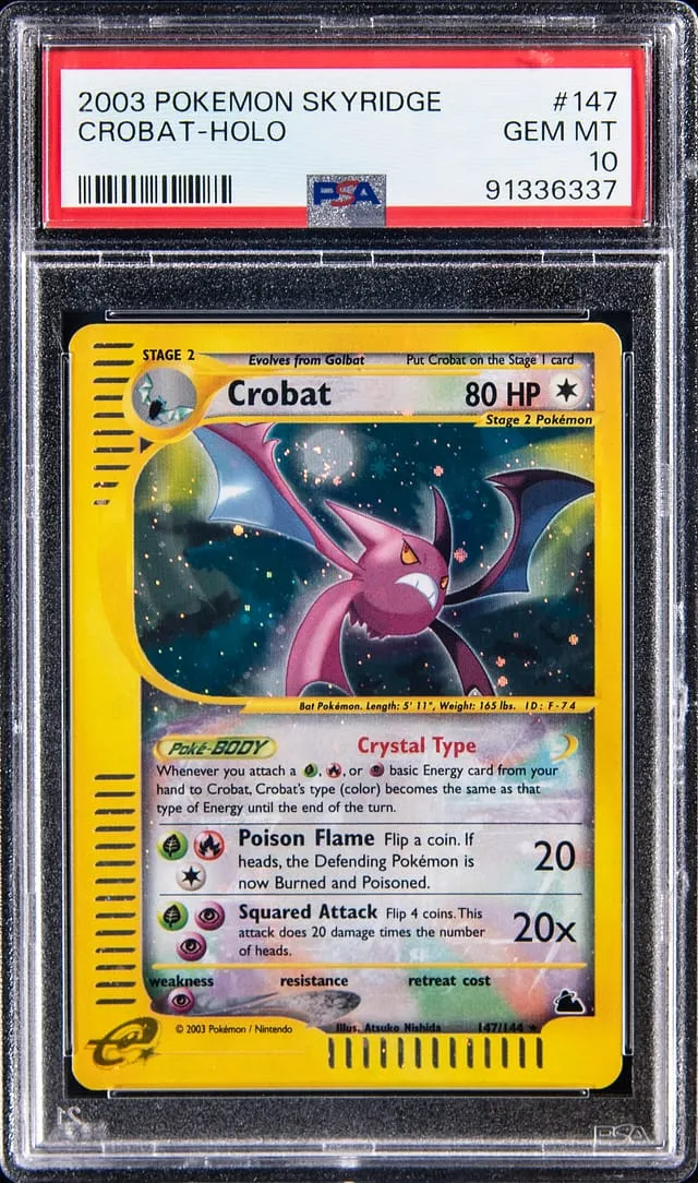 2003 Skyridge Crystal Crobat PSA 10 sells for $21k