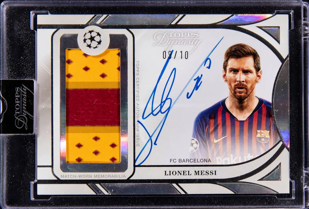 Lionel Messi 2024-25 Topps Dynasty Patch Auto Sale