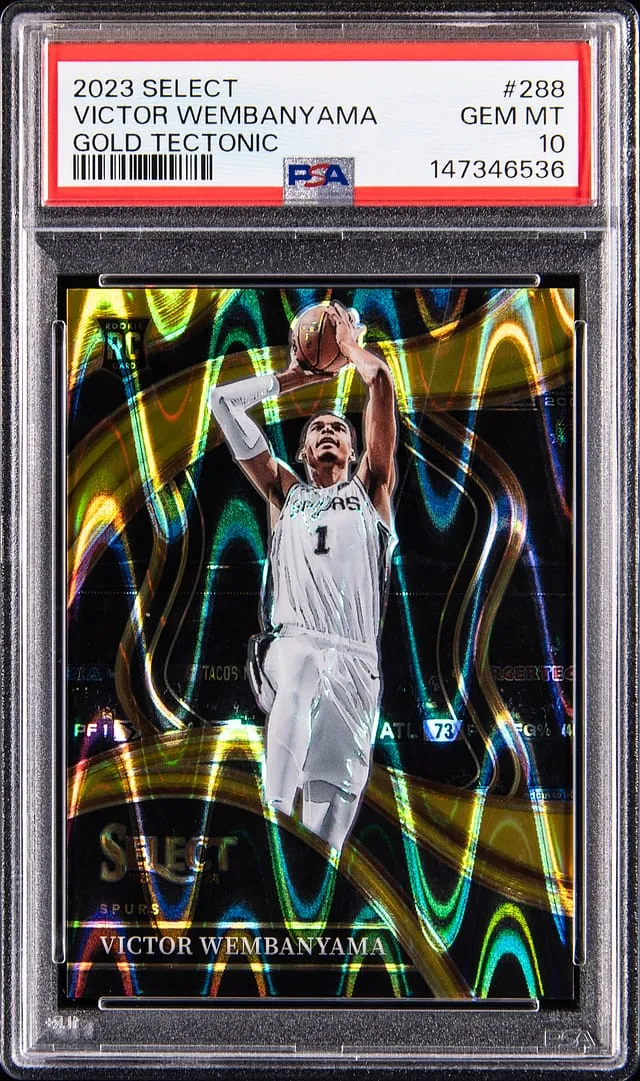 Wembanyama 2023-24 Select Gold Tectonic PSA 10 Sale