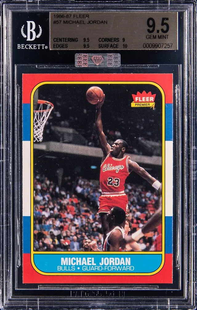 BGS 9.5 1986 Fleer Michael Jordan Rookie Sale