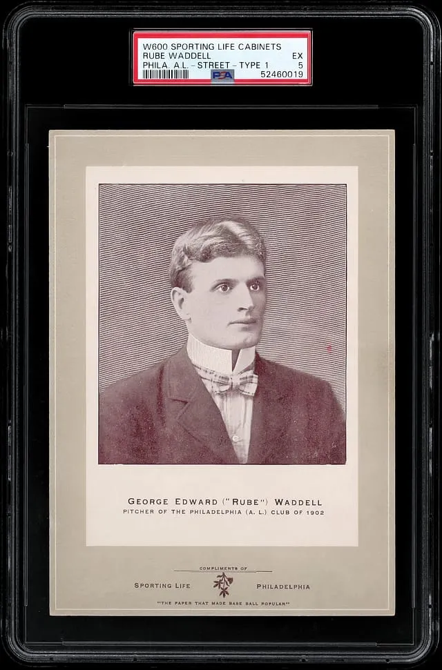 1902 W600 Rube Waddell Rookie PSA 5 Sells at Goldin