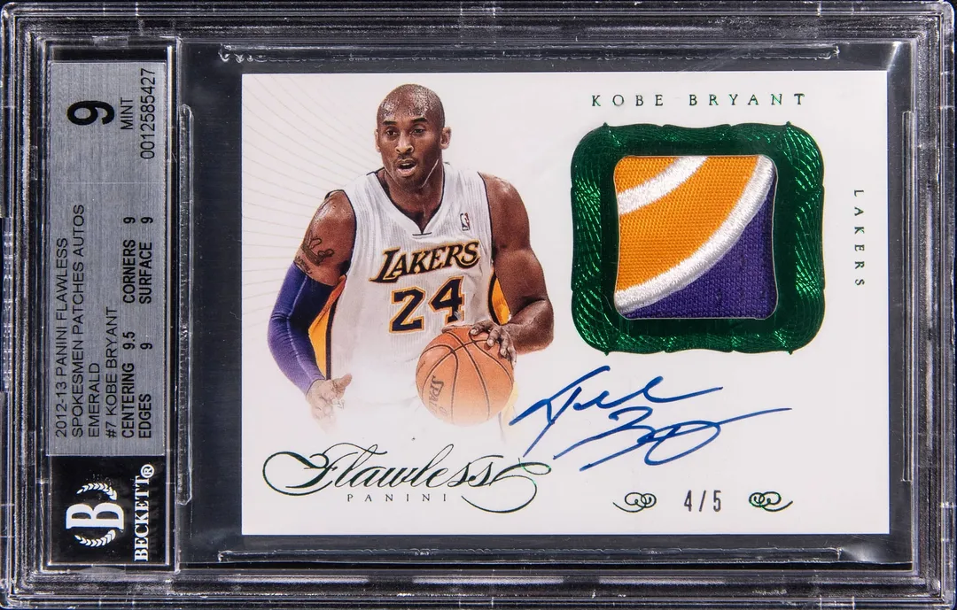 Kobe 2012-13 Flawless Emerald /5 BGS 9 Sells for $31K