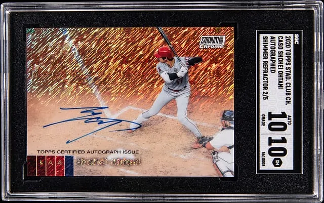 2020 Ohtani Stadium Club Chrome Auto /5 SGC 10 Sale