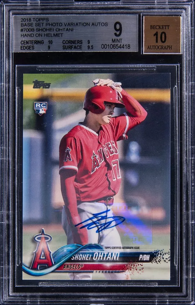 2018 Topps Ohtani Auto /5 BGS 9 Sells for $54,900