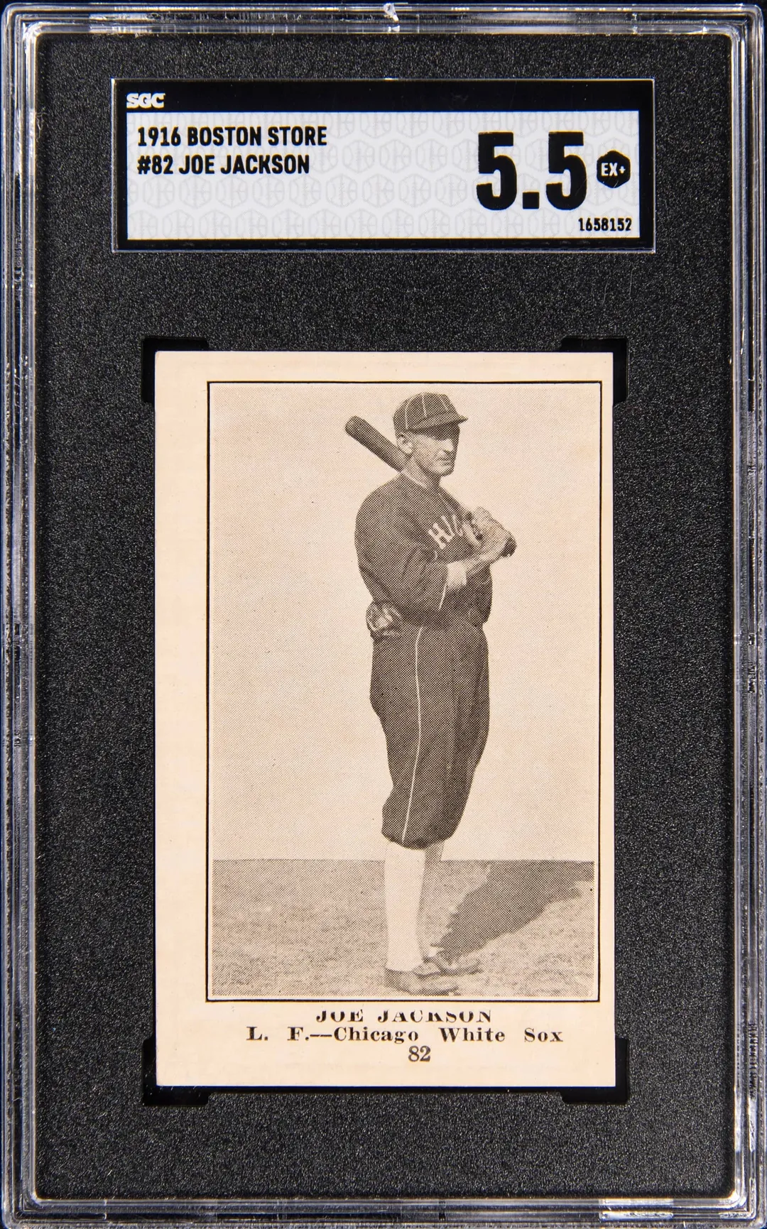 1917 Boston Store Joe Jackson SGC 5.5 sells for $136k