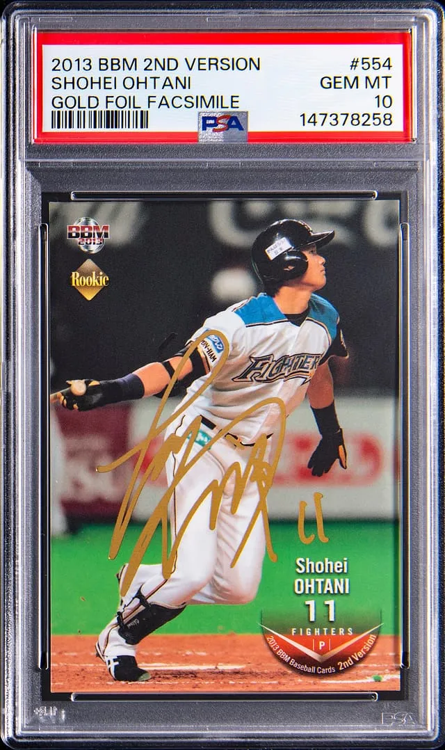 2013 BBM Shohei Ohtani Gold Foil Rookie Sells Big