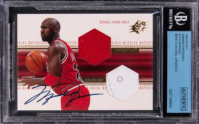 1999-00 SPx MJ Winning Materials Auto Sells for $47K