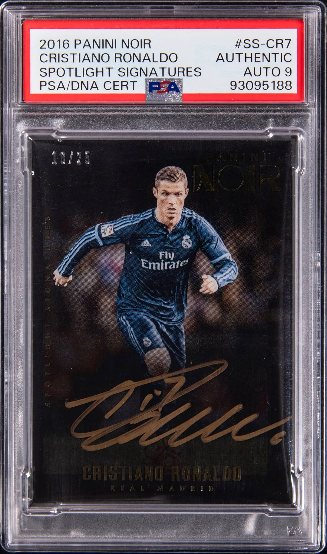 2016-17 Noir Cristiano Ronaldo Auto /25 Sells for $39K