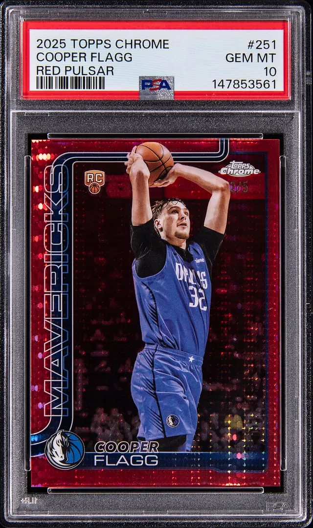 Cooper Flagg 2025 Topps Chrome Red Pulsar PSA 10 Sale