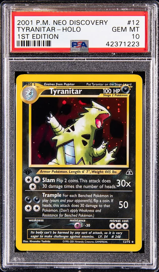2001 Neo Discovery Tyranitar PSA 10 Sells for $12.3K