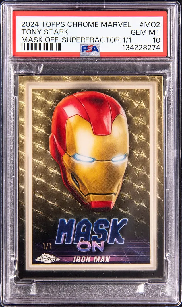 Tony Stark 1/1 SuperFractor PSA 10 Sells for $136K