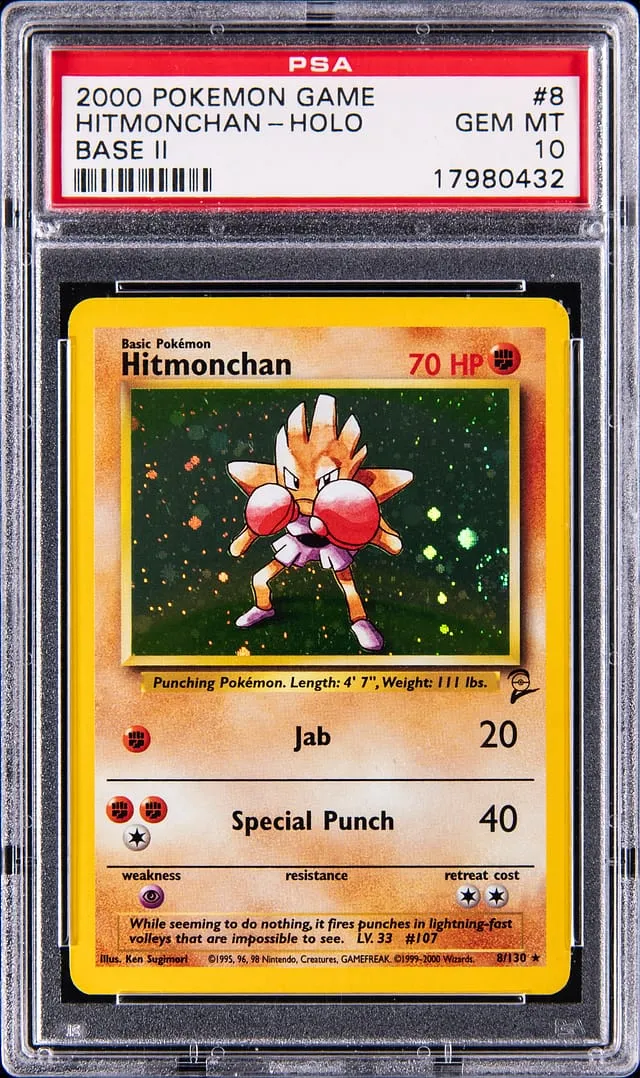 2000 Base Set 2 Hitmonchan PSA 10 sells for $12,200
