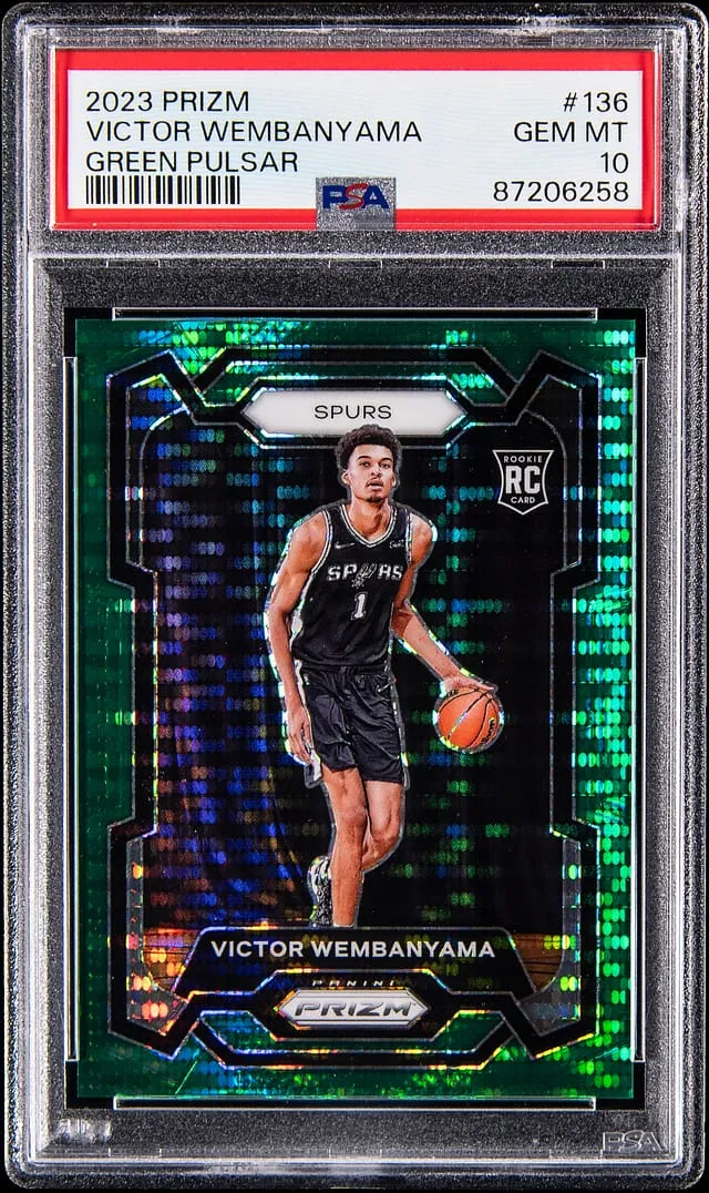 Victor Wembanyama Prizm Green Pulsar PSA 10 Sale