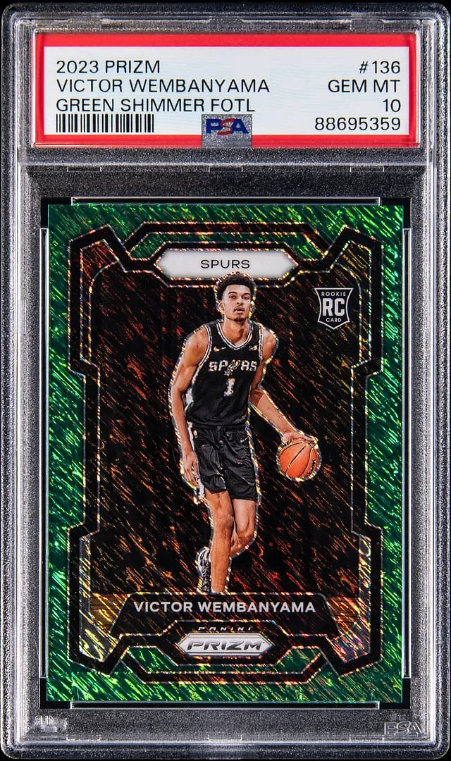 Victor Wembanyama Prizm FOTL Green Shimmer Sale