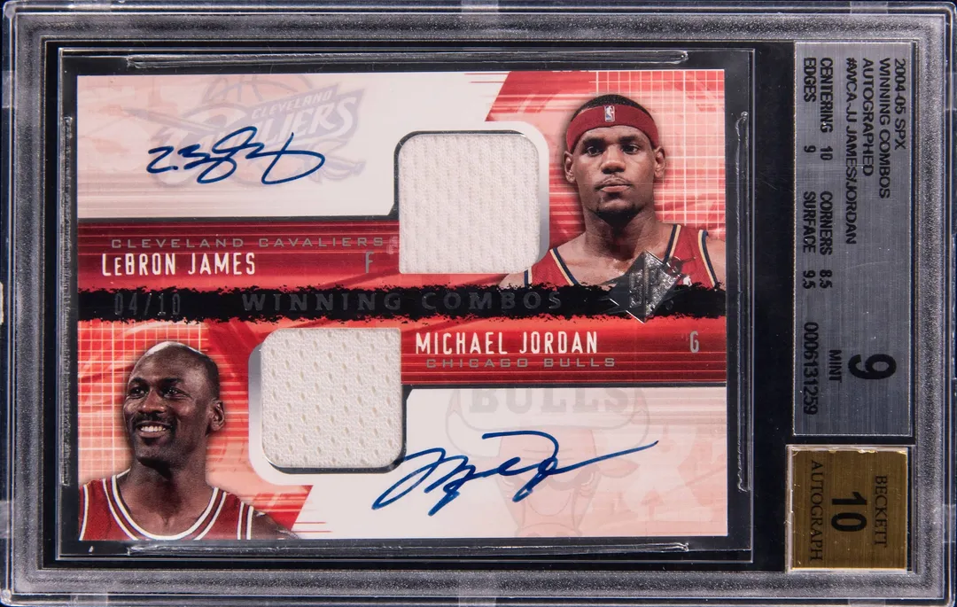 2004-05 SPx Jordan–LeBron Dual Auto Relic Sells
