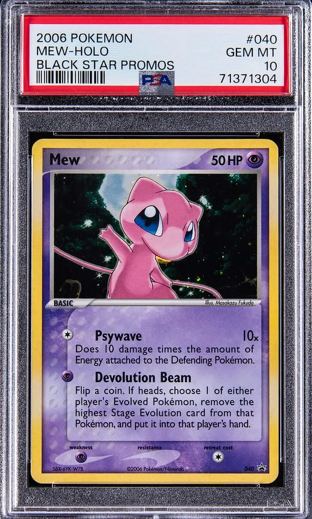 2006 Pokémon Mew Black Star Promo PSA 10 Sells High