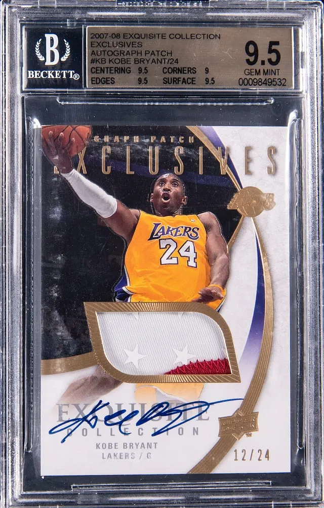 Kobe 2007-08 Exquisite Auto Patch BGS 9.5 Sale