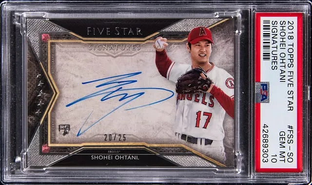 2018 Five Star Ohtani Auto /25 PSA 10 Sells for $29K