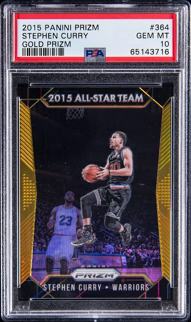2015-16 Prizm Gold Stephen Curry PSA 10 Sells