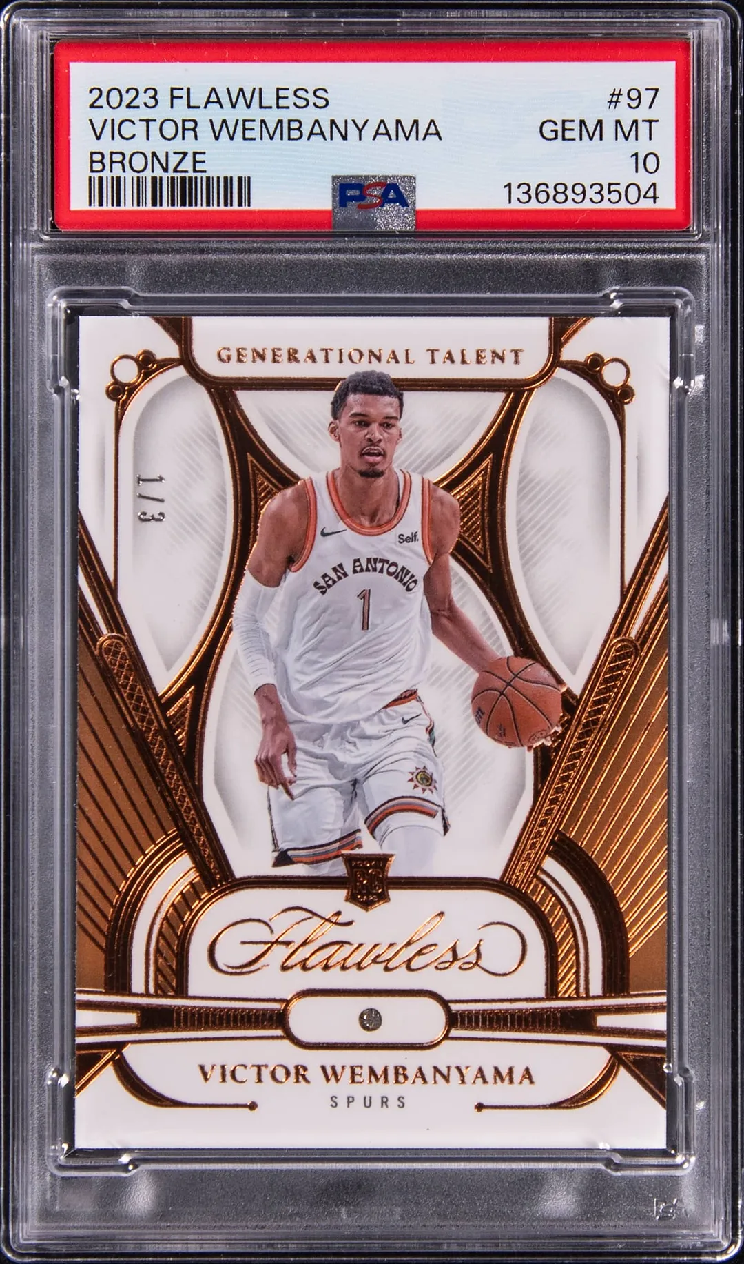 Victor Wembanyama Flawless Bronze Rookie Sells at Goldin