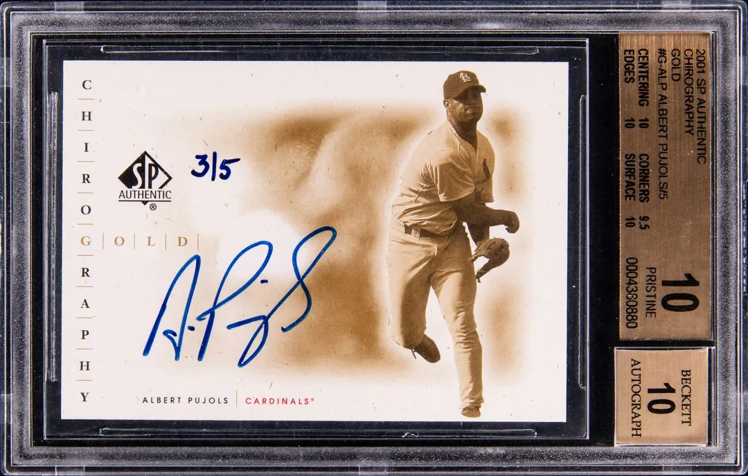 Albert Pujols 2001 SP Chirography Gold BGS 10 Sale