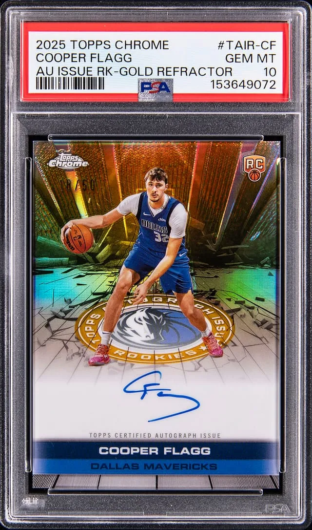 Cooper Flagg Gold Chrome Auto PSA 10 sells for $12K