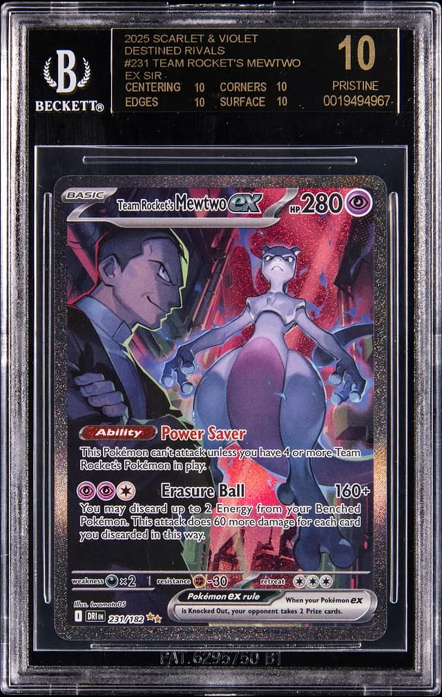 Team Rocket’s Mewtwo ex SIR BGS 10 Sells for $15K