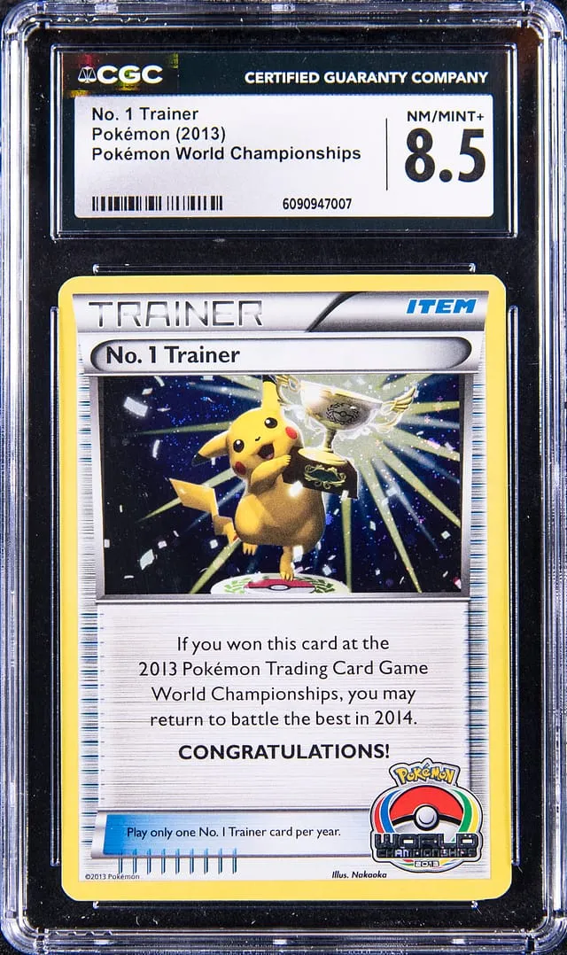 2013 No. 1 Trainer Trophy Pikachu CGC 8.5 Sale