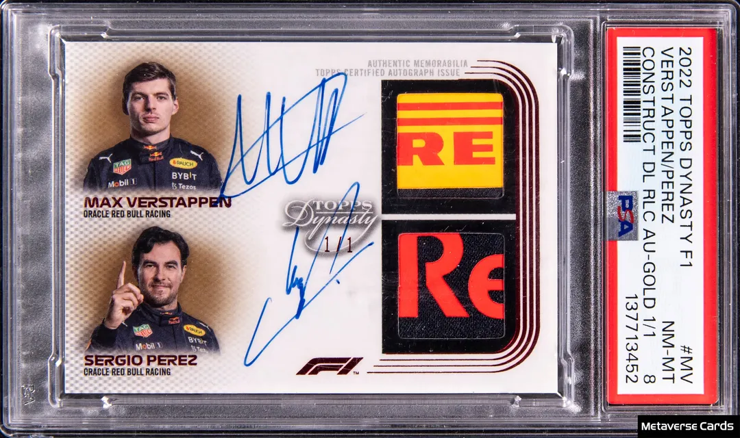 2022 Dynasty F1 Verstappen/Perez Gold 1/1 Sells