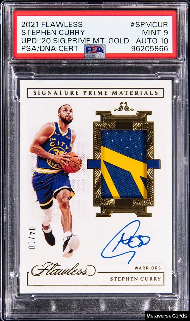 Stephen Curry Flawless Gold Patch Auto PSA 9 Sells