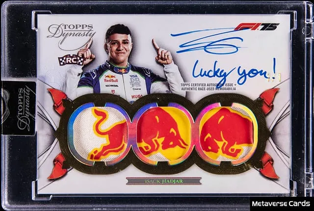 Isack Hadjar 2025 F1 Dynasty 1/1 Gold Sells for $44K