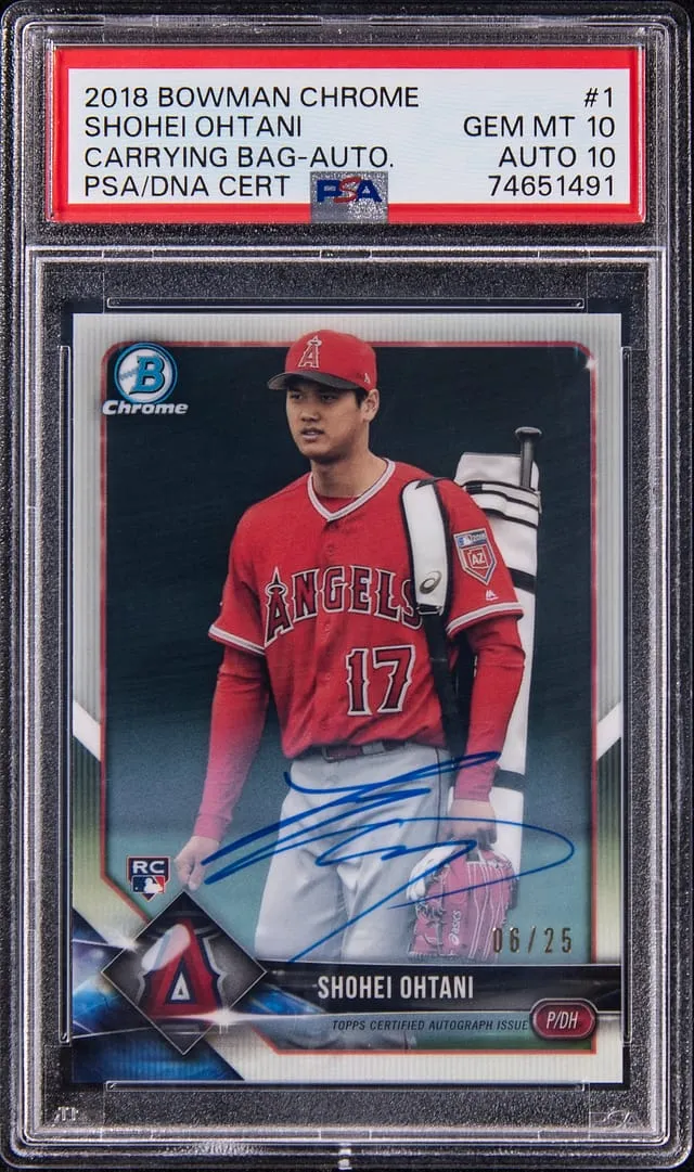 Shohei Ohtani 2018 Bowman Chrome Auto /25 PSA 10 Sale