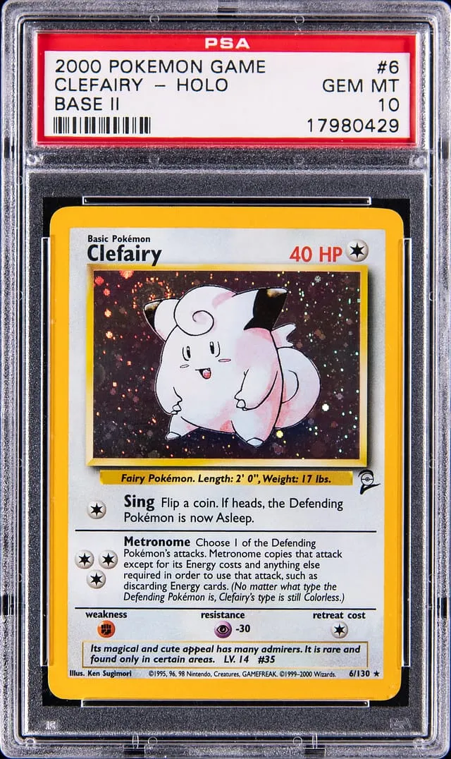 2000 Base Set 2 Clefairy Holo PSA 10 Sells for $13K