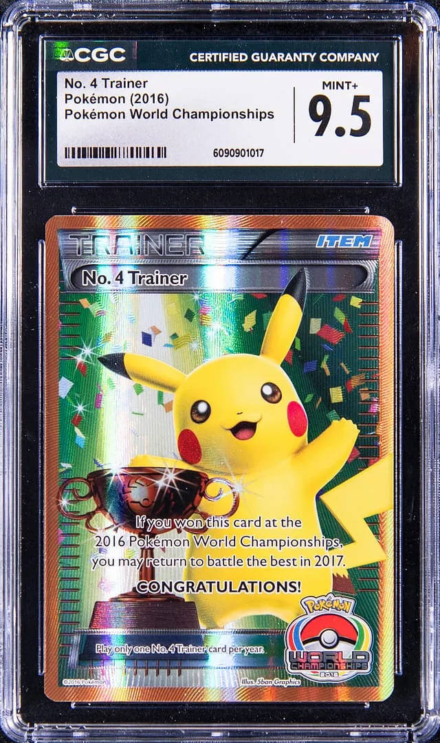 2016 No. 4 Trainer Pikachu Trophy CGC 9.5 Sells