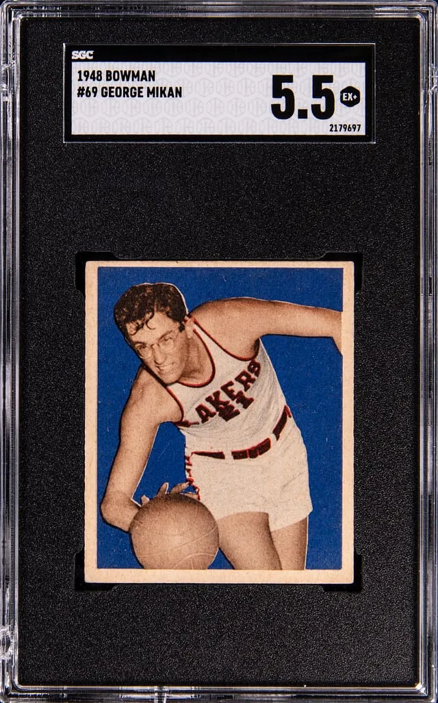 1948 Bowman George Mikan SGC 5.5 Rookie Sells for $14k