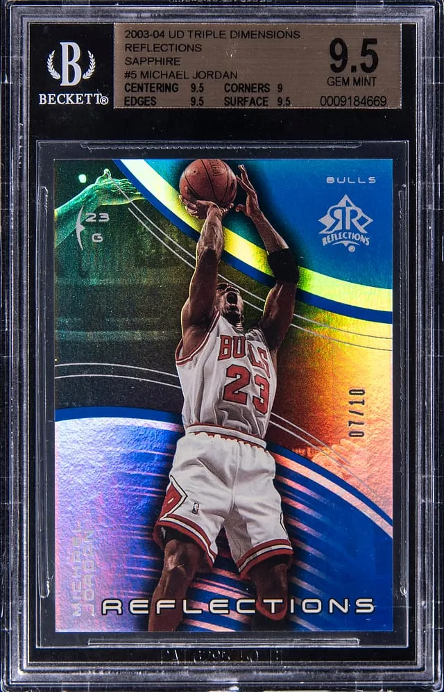 2003-04 UD Reflections Sapphire Jordan BGS 9.5 Sale