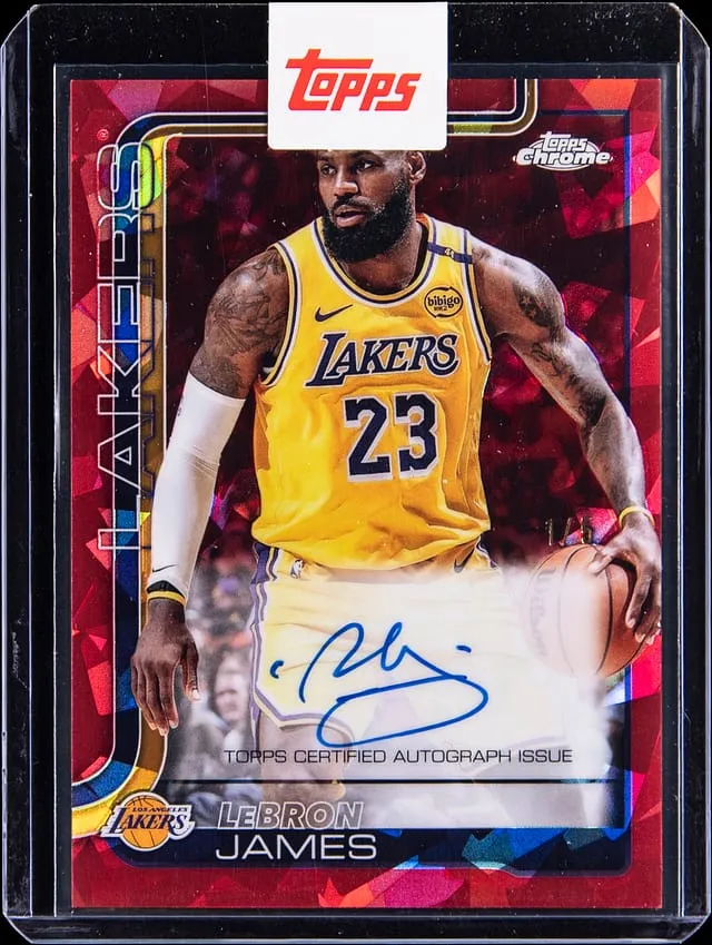 LeBron 2025-26 Sapphire Red Auto /5 Sells for $74K